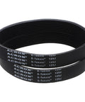 V Ribbed Belt 125J8 8 Ribs 12.5 Inch Length 0.74 Inch Width 0.14 Inch Thick EPDM Poly V Drive Belt in a two pack
