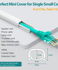 Paintable Mini Cord Cover For One Wire Self Adhesive Cable Concealer Channel Long 153 Inch White showing ethernet cord fit