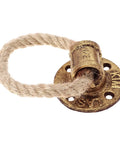 Rustic Rope Drawer Knob Pull Handle Made From Solid Metal Cabinet Door Pull Ring Dope Retro Vibe Hardware For Kitchen And Bedroom Cabinets Built To Last Quality; gold finish with rope detail