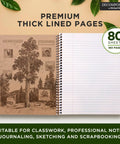 Open Mermaids College Ruled Spiral Notebook 9.75 by 7.5 Journal With 160 Lined Pages Made From 100 Percent Recycled Paper