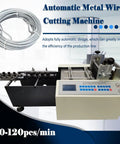 Heavy Duty Automatic Wire Cutting Machine For Stainless Steel And Copper Wire with digital controls and wire spool.