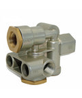 Three Eighth Inch NPT Spring Brake Control Valve With Trailer Brake Priority For Truck And Trailer Parking Stop, Replaces 110500X 170 110500 065438 51131, Cross Reference Compatible Valve Pro Grade Replacement, close-up view of valve ports