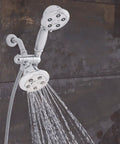 Chelsea Anystream 2 Way Shower System With Handheld And Fixed Heads 60 Inch Hose 2.5 GPM Brushed Nickel Finish Easy Install Dual Diverter