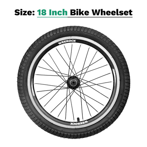18 Inch Front Wheel With Tire And Tube For Mountain And Commuter Bikes, Durable 14G Spokes With 32H, ED Brass Nipples, 100mm Hub