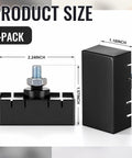 Dimensions of 4 Pack Square Limit Switch Magnets for Automatic Sliding Gates, Replacement Magnetic Limits Accessories