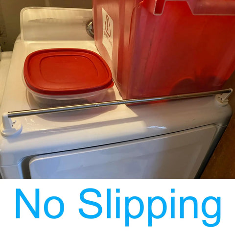 Premium Adjustable Magnetic Laundry Gap Rail And Appliance Guard Fence To Catch Dropped Socks Behind Washer Or Dryer With Smooth Track For Cramped Utility Rooms And Total Home Hack Game Changers