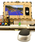 Hands-On Kids Computer Kit For STEAM Learning With Raspberry Pi, Drag-And-Drop Coding, Story Mode, Python Projects, Interactive Games, And Real World Tech Skills kit with 7-inch screen, buttons, and speaker