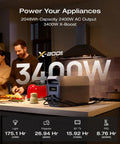 Delta 3 Max Portable Power Station With Trail 200 And 2048Wh LiFePO4 Battery, 3400W X Boost Output on kitchen counter