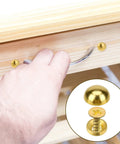 Top Grade Brass Decorative Screws With Protective Caps 24 Pc Kit Solid Copper Screw Covers for easy installation on furniture.