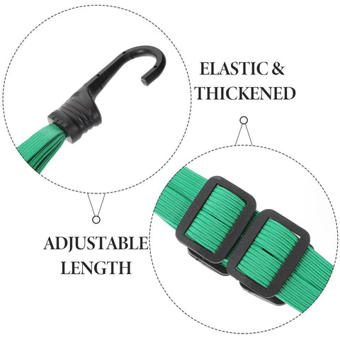 Lightweight Adjustable Helmet Net Strap With Elastic Nylon And Rubber For Travel And Electric Bike Use, hook and buckle detail