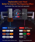 Front view of Beginner Friendly 5W Portable Laser Engraver With Wireless App Control, High Precision 200x300mm Engraving Area For Wood Metal Acrylic