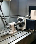 Rock Solid MT2 Lathe Tailstock Featuring 50mm Telescopic Travel And Detachable Rotary Live Center on CNC milling machine.