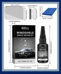 Windshield Crack Repair Kit 30ml Nano Fluid For Chips And Small Cracks Quick Fix Stops Cracks From Spreading Restores Clarity