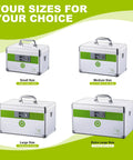 Four sizes of medicine lock boxes with adjustable shoulder strap and child safety lock, aluminum alloy and MDF construction
