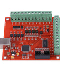 USB 100KHz Motion Controller Board For CNC Engraving With 0 To 10V Analog Output And Optional 0 To 5V Config Limit Switch Ready High Speed 100KHz Pulse Drive For CNC Servo Motors And Hobby CNC Enthusiasts red PCB with terminal blocks