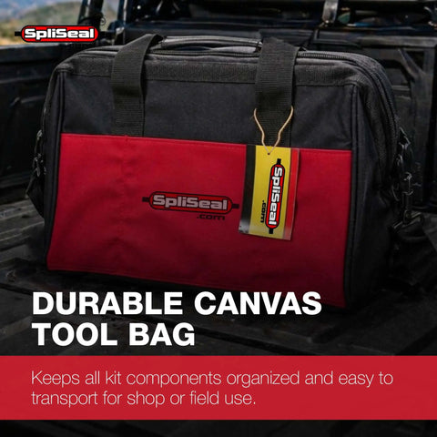 Pro Grade Wiring Splice And Sealing Kit with durable canvas tool bag for automotive and marine repairs.