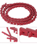 Heavy Duty Adjustable V Belt For Woodworking Lathes And Table Saws Red Premium Urethane Strap shows flexible design and texture.