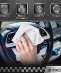 100 Pack Heavy Duty Shop Towels Microfiber Cleaning Rags For Cars And Auto Detailing used on car dashboard