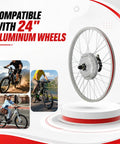 Upgrade Your Ride With 750W 24 Inch Front Wheel E Bike Hub Motor Conversion Kit and images of cyclists on 24 inch bicycles