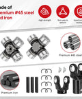Front Prop Shaft Yoke And U Joint Set Two Sides For Polaris Ranger 400 500 570 700 800 900 1000 Diesel Hst Etx components in steel and iron