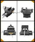 6 Inch Cross Slide Vise For Drill Press And Milling Portable Bench Clamp With 6 Inch Jaw Width, sturdy iron build in multiple views