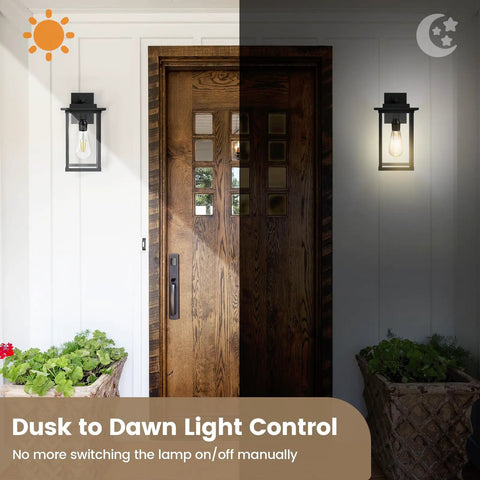 Automatic Outdoor Light Socket With Dusk To Dawn Sensor And 360 Degree Rotating Coverage E26 E27 Bulb Base Adapter on porch