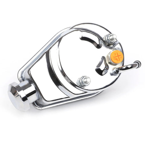Long Chrome Water Pump, Power Steering Pump, And 130W Chrome Alternator Kit With Brackets And Bolts for Small Block Chevy SBC LWP