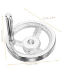 Crank Handle Handwheel for Lathe Carbon Steel Revolving Knob Edge Design Easy to Install Versatile for Milling Machines