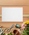 Boss Grade Flower Wrapping Paper Kit 200 Pieces 21x14 CM White Paper For Florists Writable Surface on table with floral tools