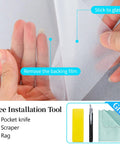 Installing Frosted Glass Window Privacy Film Static Cling For Home And Bathroom Soft Light Diffusion UV Blocking And Anti Glare