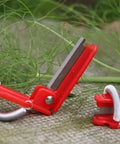 Thumb Knife And Pruning Shears For Leaf Trimming And Fruit Picking In The Garden Lightweight Snips With Precision Stainless Steel Blades And Ergonomic Grip For Easy One Hand Use Indoors And Outdoors Red