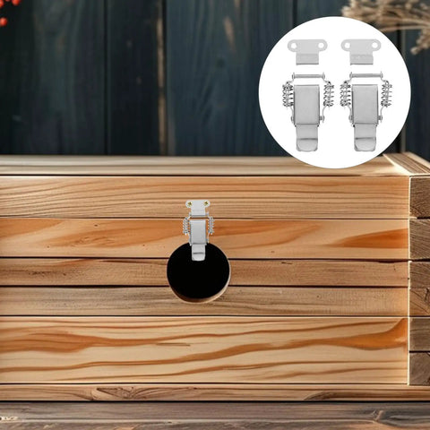 Stainless Steel Spring Hasp Toggle Latch Lock With Dual Spring Design for wooden case