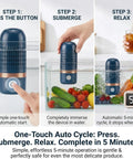Cordless OH Ion Purifier Produce Cleaner For Fruits And Veggies Portable Wash System with Gentle Bubble Cleaning shown in use