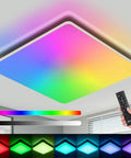 RGB Ceiling Light With Remote Control 13 Inch 36W Dimmable Flush Mount Fixture For Bedroom And Bathroom IP54 Waterproof