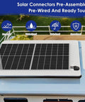 Waterproof Solar Cable Gland Entry Housing And Junction Box For Roof Panels On RVs with solar panel installation visible