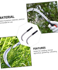 Two Pack Long Weeding Scythe Knife With Manganese Steel Multi Tool for Garden Weeding and Harvesting Hook in use