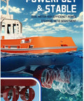 Beast Speed Remote Control Tugboat Model with dual motor power and steering adjustment, visible rudder, 1:72 scale