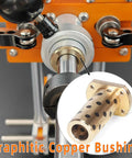 Wood Door Lock Mortiser Kit With Aluminum Frame Manual Mortising Jig And Tools Twin Screw Clamp Design close-up of graphite copper sleeves