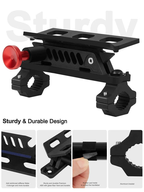Heavy Duty ATV Fire Extinguisher Mount Kit With Quick Release Bracket For Quad And Motorcycle Handlebars Fits Seven Eighths