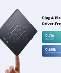 External Blu Ray Drive With 100GB Disc Read Write And 3D Blu Ray Burner Plug And Play Ready Reads Blu Ray At Up To 6X And DVDs At Up To 8X Perfect For Massive Backups Media Archiving And High Quality 3D Blu Ray Playback, ultra-slim black external drive