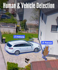 Human and vehicle detection with 5 In 1 8 Channel Hybrid Security DVR With H265 Plus, featuring remote access and AI technology