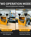 Dual Mode Wire Stripping Machine With Six Precision Blades And Five Heavy Duty Cutters Effortlessly Sheds Cable Jackets, showing manual and auto modes.
