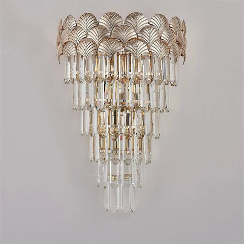 Legit 180 Degree Adjustable Wall Sconce For Slick Hallway Ambience And Bedroom Lighting Retro Industrial Wall Fixture With Crystal Accents, gold metal with crystal drops, wall-mounted.