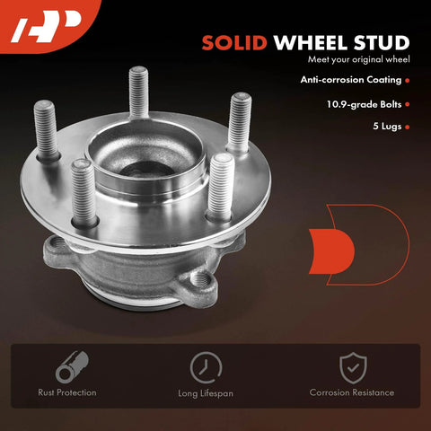 Two Rear Wheel Bearing And Hub Assembly For Mazda 3 2014 2018 And 3 Sport 2014 2018 With 5 Lug Pattern Heavy Duty Wheel