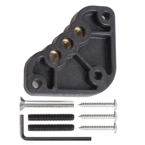 Premium Precision Router Table Insert Plate Levelers Heavy Duty Replacement Block with screws and hex key for adjustable installation.