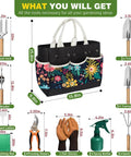 Heavy Duty Gardening Tools Set For Women 22 Pieces With Tote Bag Gift For Mom Wife Grandma Newbie Gardeners Includes Shovel Trowel Pruner Weeder