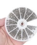 Assorted Tiny Metric Screws Kit With 12 Sizes M1 To M1.6 And Lengths From 2Mm To 4Mm 600 Pieces in plastic organizer