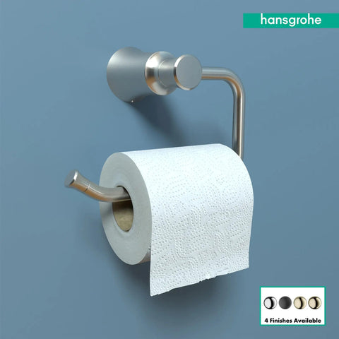 Sleek Joleena Wall Mount Toilet Paper Holder In Brushed Nickel, 7.25 Inches Wide, Transitional Style for Modern Bathrooms