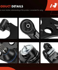 A-Premium 4-piece front suspension kit: black metal lower control arms and ball joints