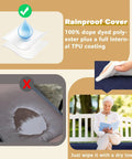 Rainproof Outdoor Bench Cushion 48 By 16 Inches With Ties Blue showing water resistance and easy cleaning features.